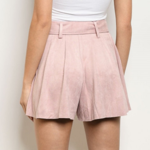 PINK BELTED SHORTS - Picture 3 of 5